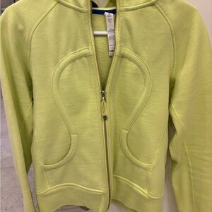 Yellow/lime lululemon scuba hoodie size 10